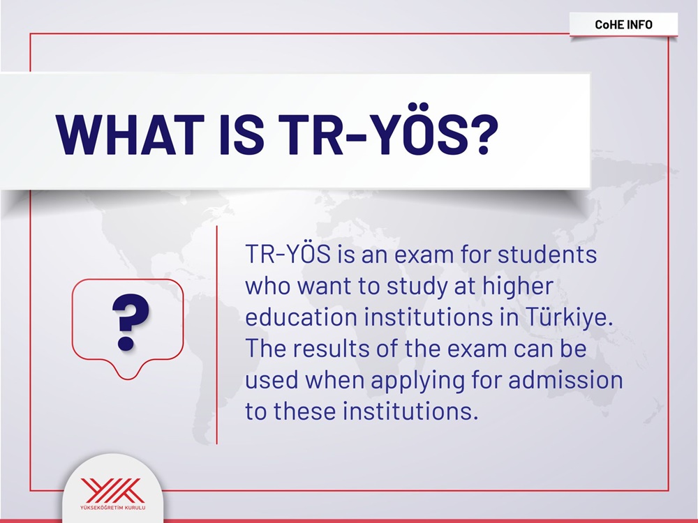 TR-YÖS 60 ülkede, 88 merkezde yapılacak